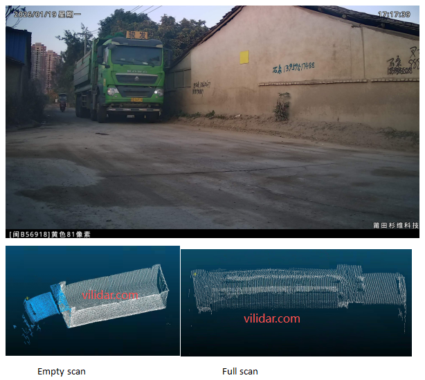 Dump truck on an earthwork or quarry haul road