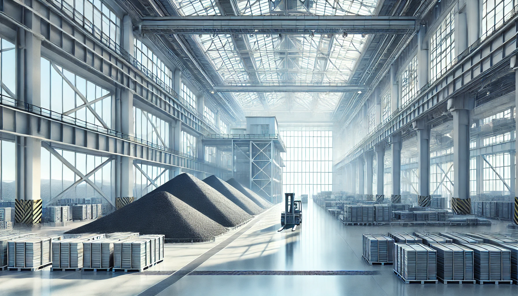 Warehouse stockpile and 3D scanning