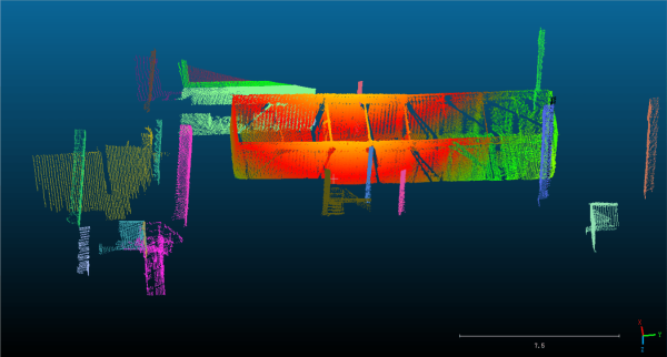Truck point cloud volumetric scan